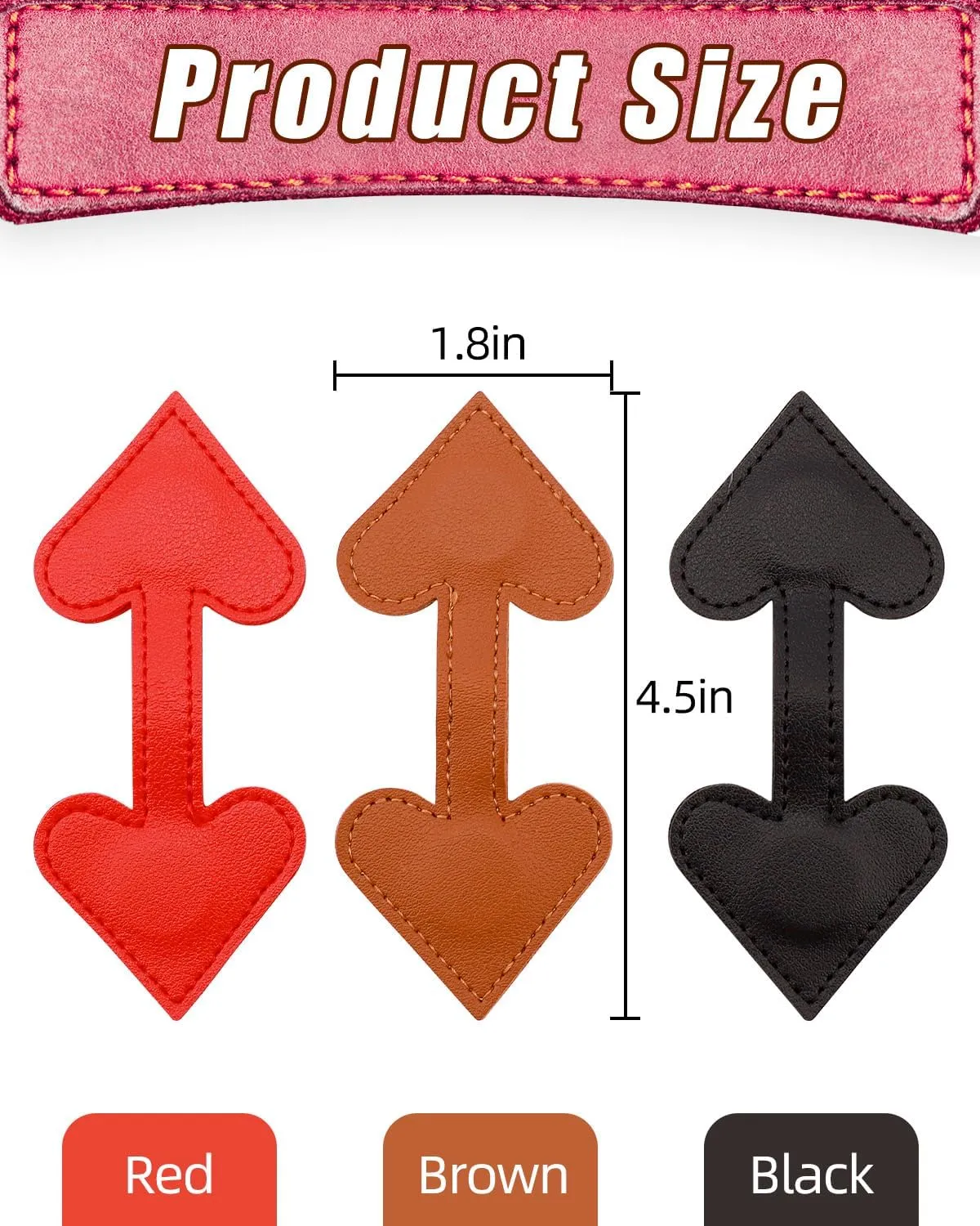 1Pcs Heart-Shaped Magnetic Leather Bookmark - Romantic Heart Bookmark, Faux Leather Book Mark with Double-Sided Magnets, Love Gifts for Women, Students, Reading Lovers Mothers Day Gift(Black)