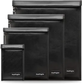 4 Pack Faraday Bags for Laptops & Phones, Faraday Cage for Anti-Theft & Tracking Protection, Waterproof & Fireproof RFID Signal Blocker Bags