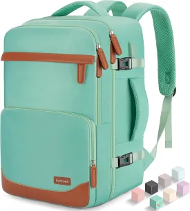 40L Travel Backpack with USB Charging Port, Water-Resistant Carry On Backpack for Men Women, Business Laptop Backpack for Men & Women, Trips & Commutes, Fits 15.6/17.3 Inch Laptop(Green)