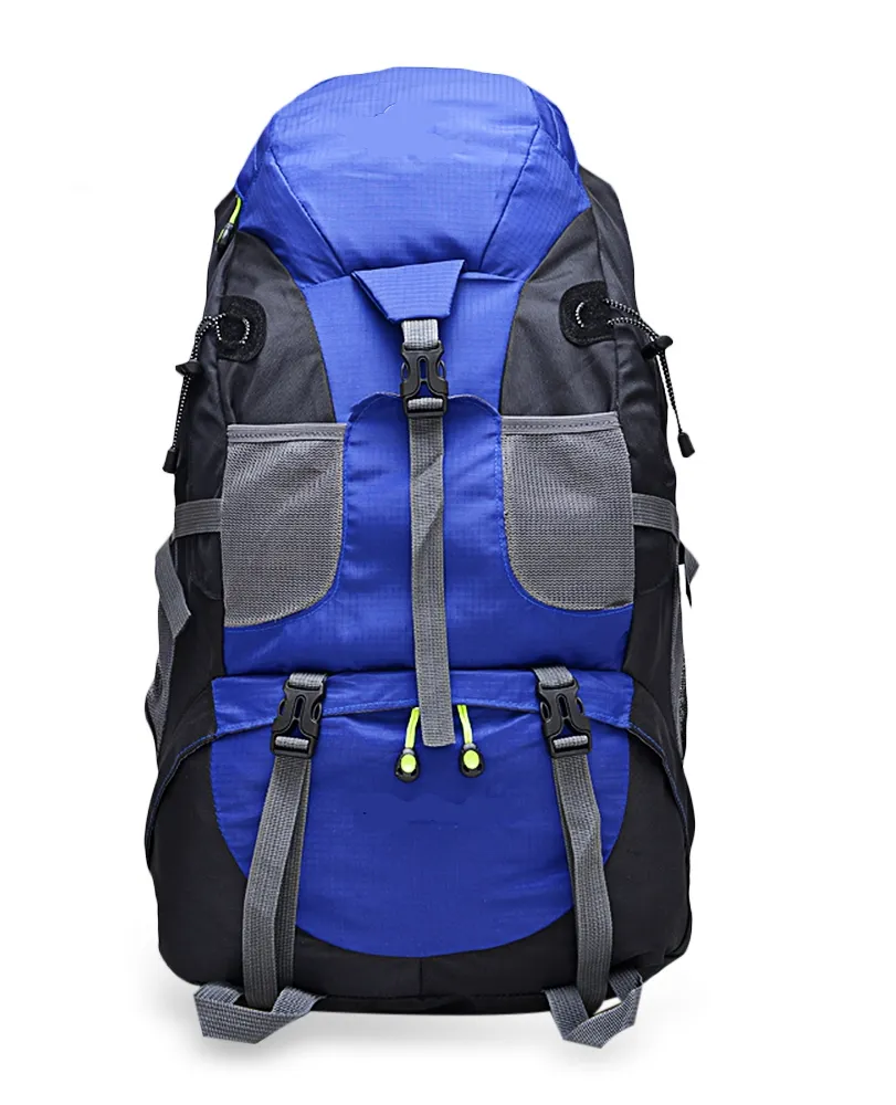 50L Lightweight Durable Backpack With Ergonomic Design, Zipper Pockets