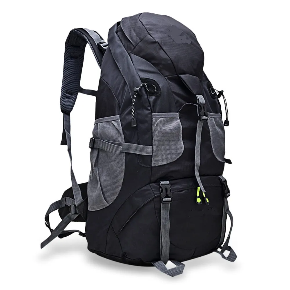 50L Lightweight Durable Backpack With Ergonomic Design, Zipper Pockets