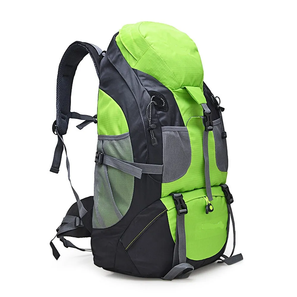50L Lightweight Durable Backpack With Ergonomic Design, Zipper Pockets