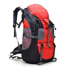 50L Lightweight Durable Backpack With Ergonomic Design, Zipper Pockets