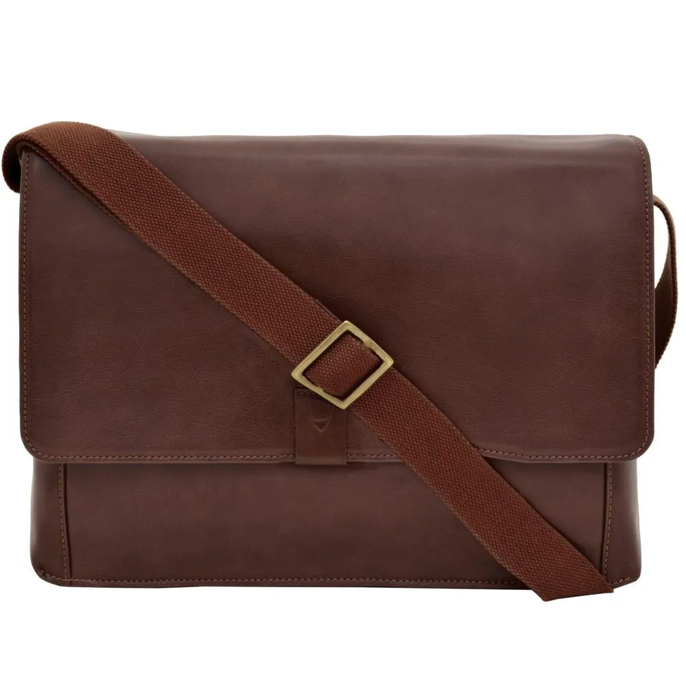 Aiden Horizontal Leather Messenger Bag