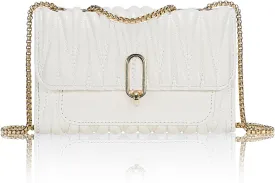 Aiqudou Quilted Crossbody Bag for Women - Leather Shoulder Bag Fashion Chain Small Purse