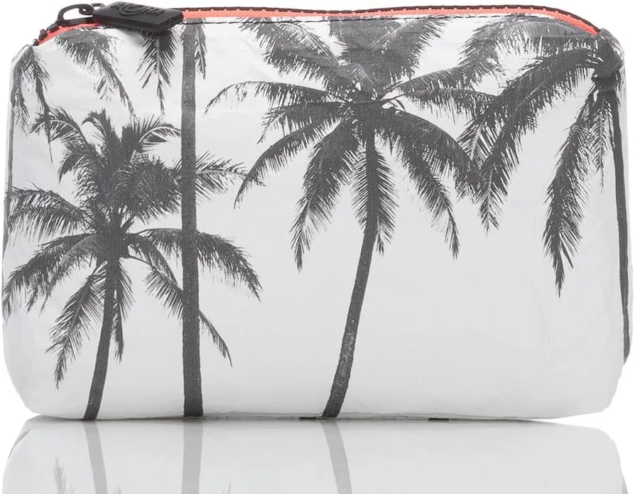 ALOHA Collection Mini Pouch, Lightweight, Packable & Splash-Proof - Durable, Washable, & Reusable Makeup Pouch for Cosmetics. Keeps Essentials Organized. Easy to Clean. (6" x 3.75")