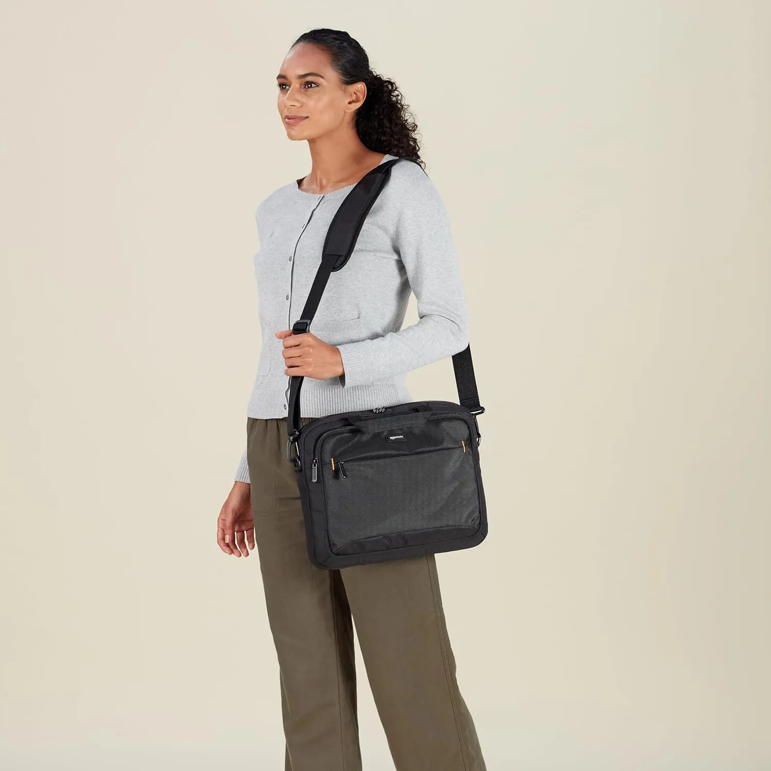 Amazon Basics Laptop Carrying Case Shoulder Strap, 14 inch, Black