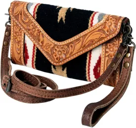 American Darling Hand Tooled Saddle Blanket Genuine Leather Women Bag Western Handbag Purse