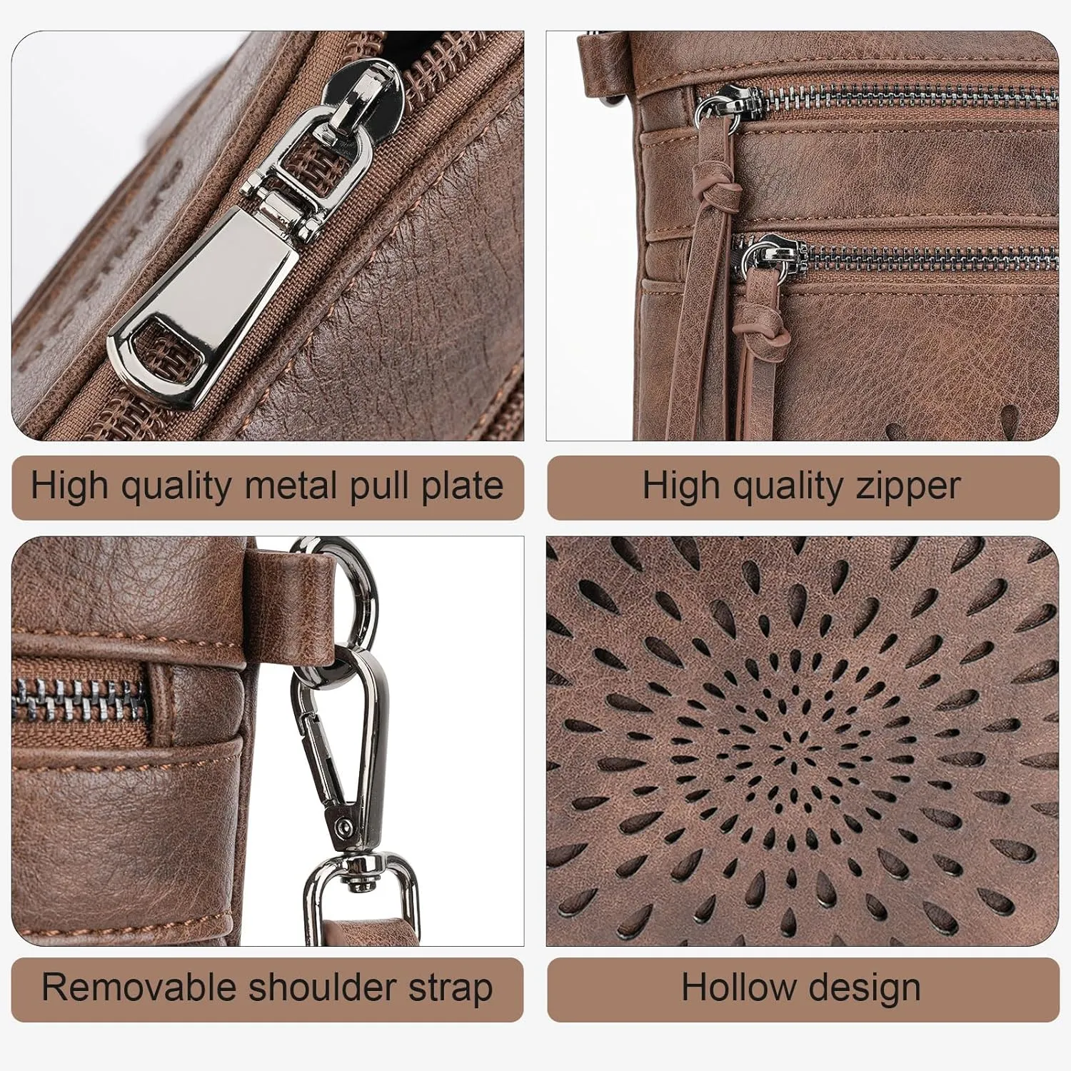 APHISON Crossbody Purse for Women, Vegan Leather Sunflower Crossbody Phone Handbags with Adjustable Strap