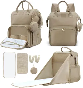 Baby Diaper Bag with Changing Station for Moms Dads - Large Capacity Organizer for Girls Boys a Stylish Waterproof Travel Backpack with Durable Functional Design perfect for Baby Registry.