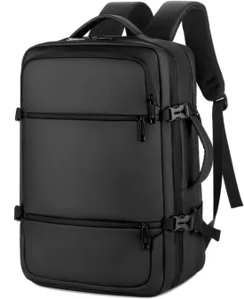 Backpack For Men Men's Waterproof Business Laptop Backpack Large Capacity Travel Bag with USB Charging Port(Black)