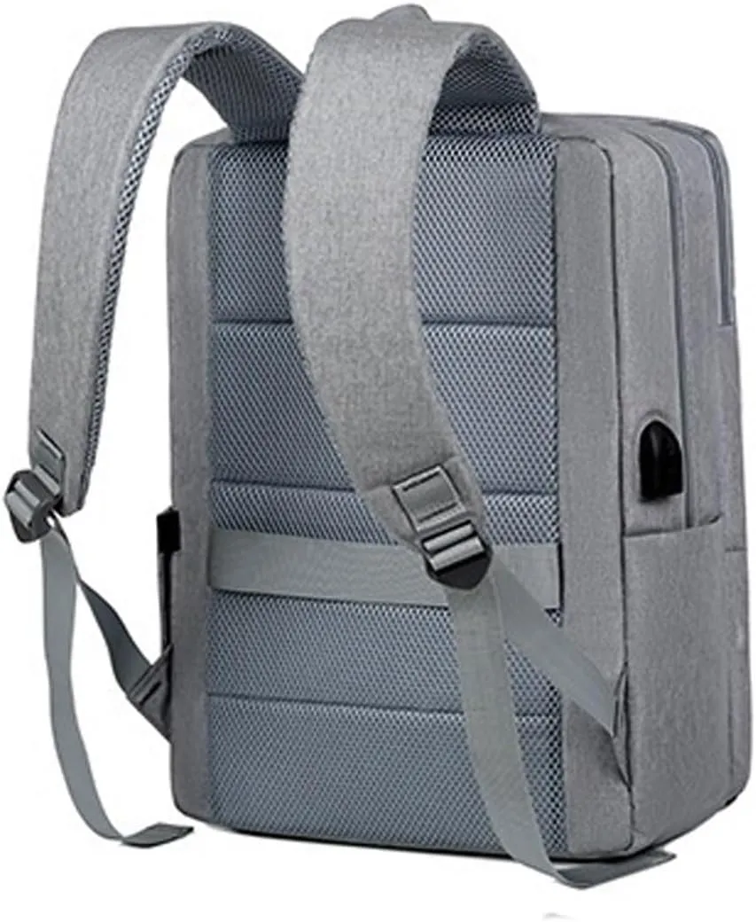 Backpack For Men Men's Waterproof Rechargeable Backpack Portable Nylon Business Travel Bag with Reflective Strip(Black)