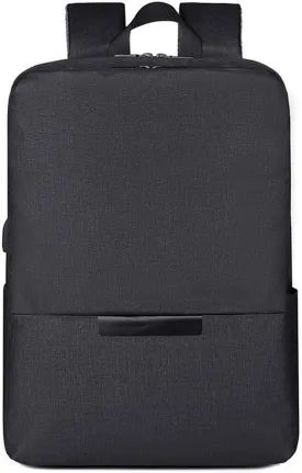 Backpack For Men Men's Waterproof Rechargeable Backpack Portable Nylon Business Travel Bag with Reflective Strip(Black)