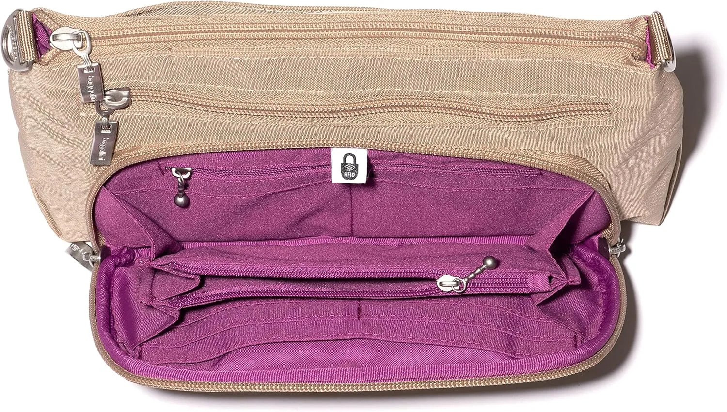 Baggallini Original Everyday 11x 7.5 Crossbody Bags for Women RFID Protected Lightweight Nylon Zippered Travel Purse