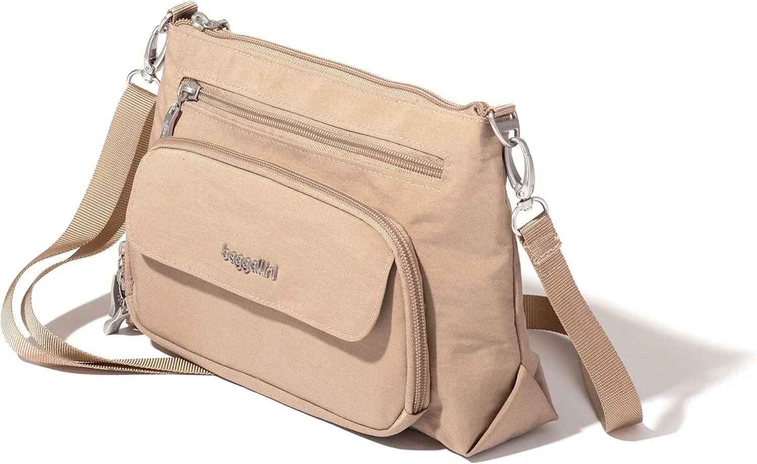 Baggallini Original Everyday 11x 7.5 Crossbody Bags for Women RFID Protected Lightweight Nylon Zippered Travel Purse