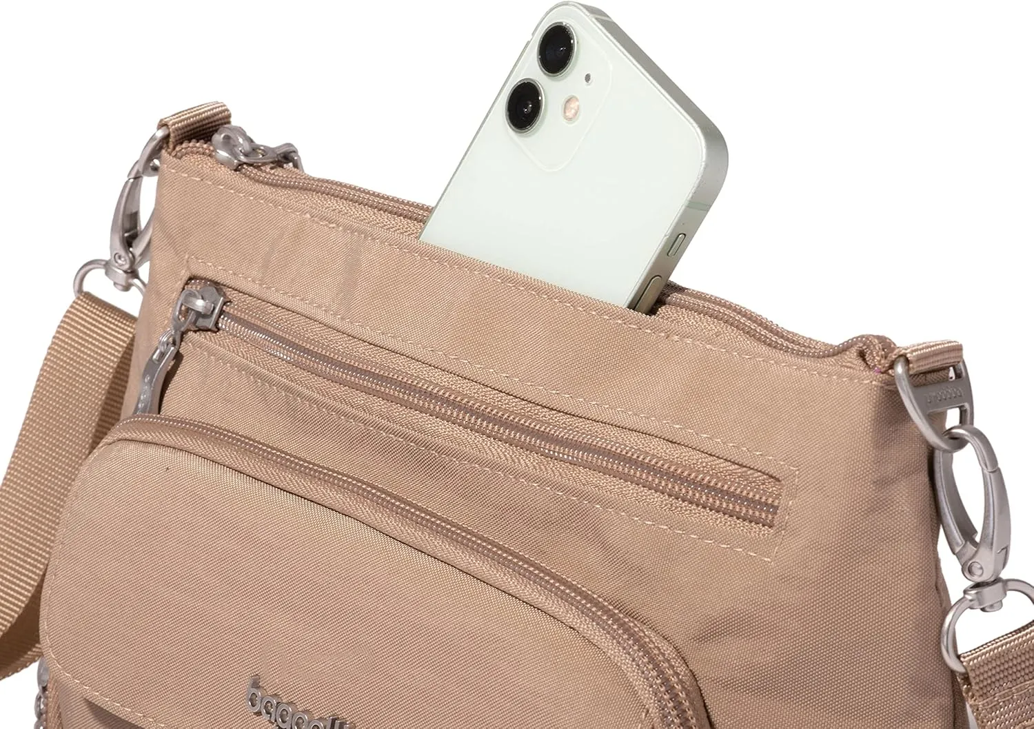 Baggallini Original Everyday 11x 7.5 Crossbody Bags for Women RFID Protected Lightweight Nylon Zippered Travel Purse