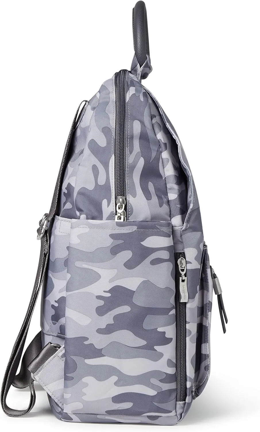 Baggallini womens All Day Backpack with RFID Phone Wristlet, Grey Camo Print, One Size US