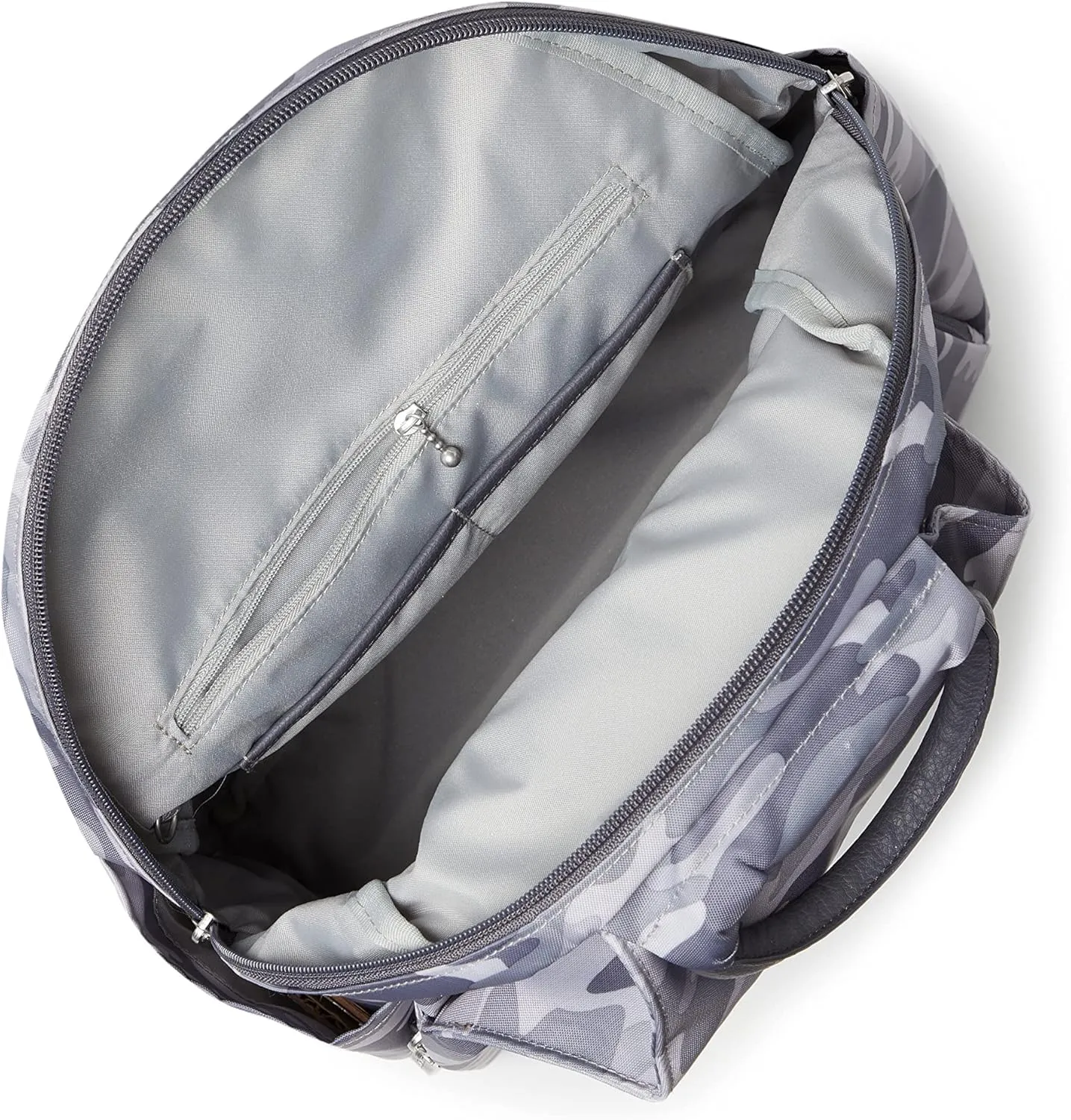 Baggallini womens All Day Backpack with RFID Phone Wristlet, Grey Camo Print, One Size US