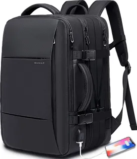 BANGE 32L Travel Backpack for Men,Flight Approved Carry On Backpack for International Travel Bag,17-inch Laptop Backpacks,Large Daypack Business Weekender Luggage Back Pack