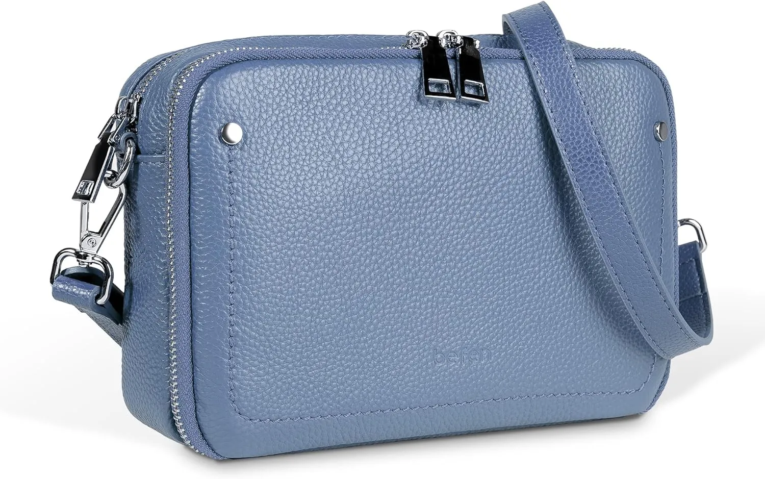 befen Genuine Leather Crossbody Bags for Women, Purses with Built in RFID Wallet Woman Camera Shoulder Bag Handbags