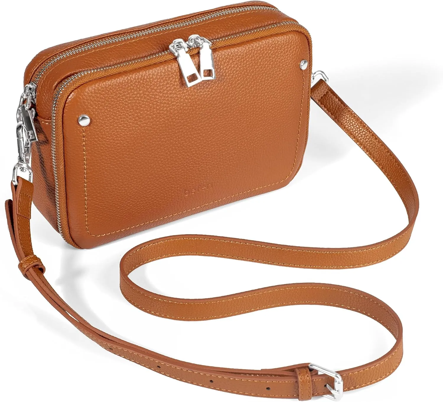 befen Genuine Leather Crossbody Bags for Women, Purses with Built in RFID Wallet Woman Camera Shoulder Bag Handbags