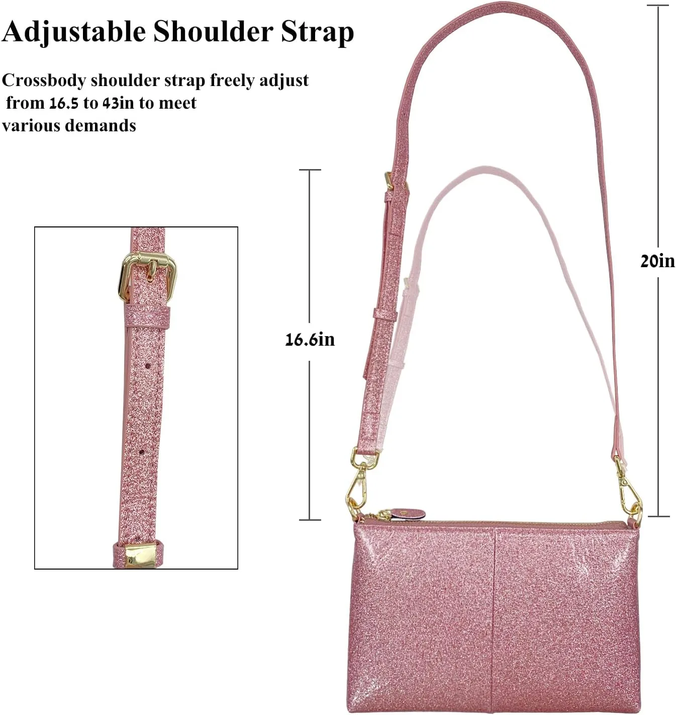 Beurlike Leather Wristlet Wallet Clutch Purses For Women Small Crossbody Phone Bags