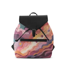 Black Aurora Backpack Wavy Sky