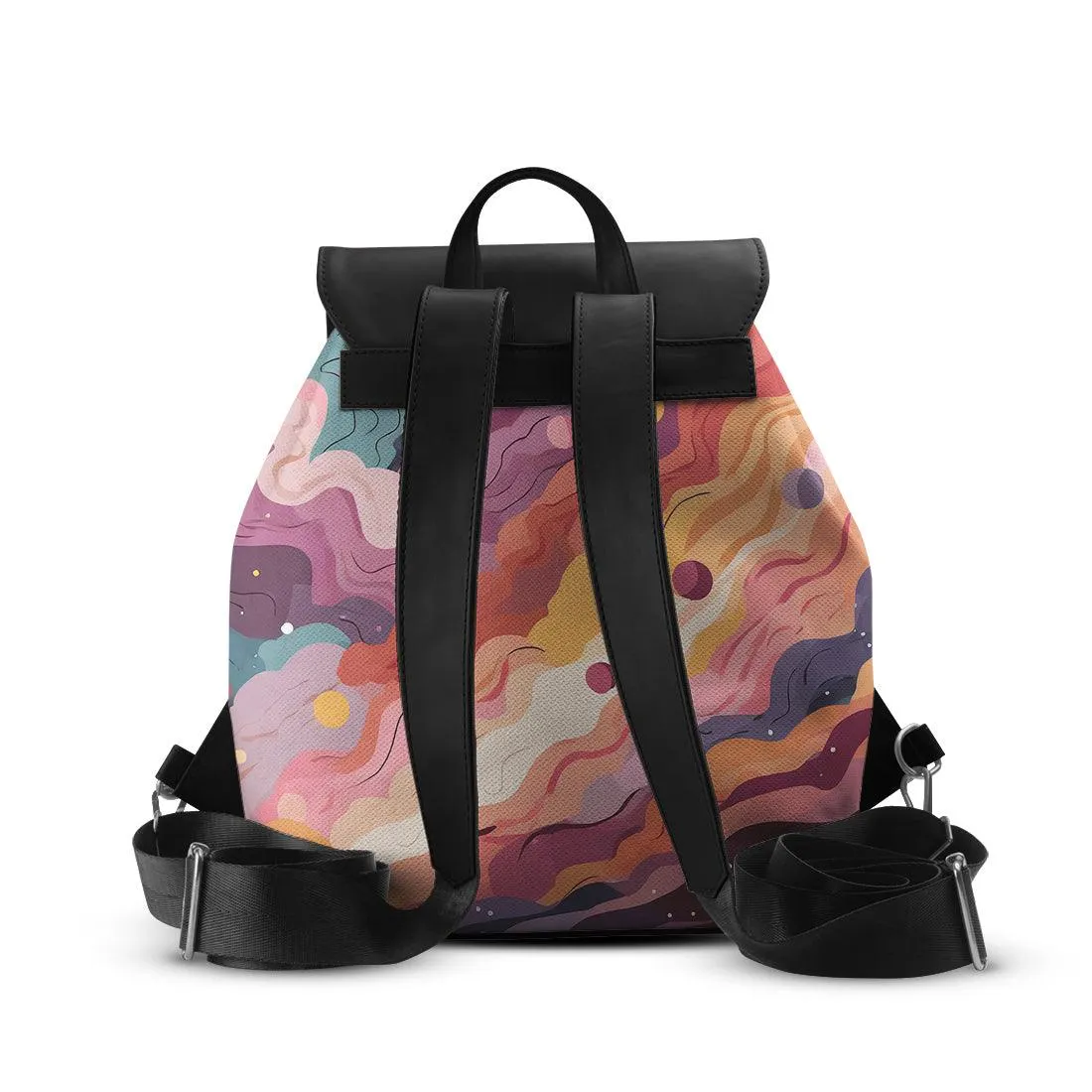 Black Aurora Backpack Wavy Sky