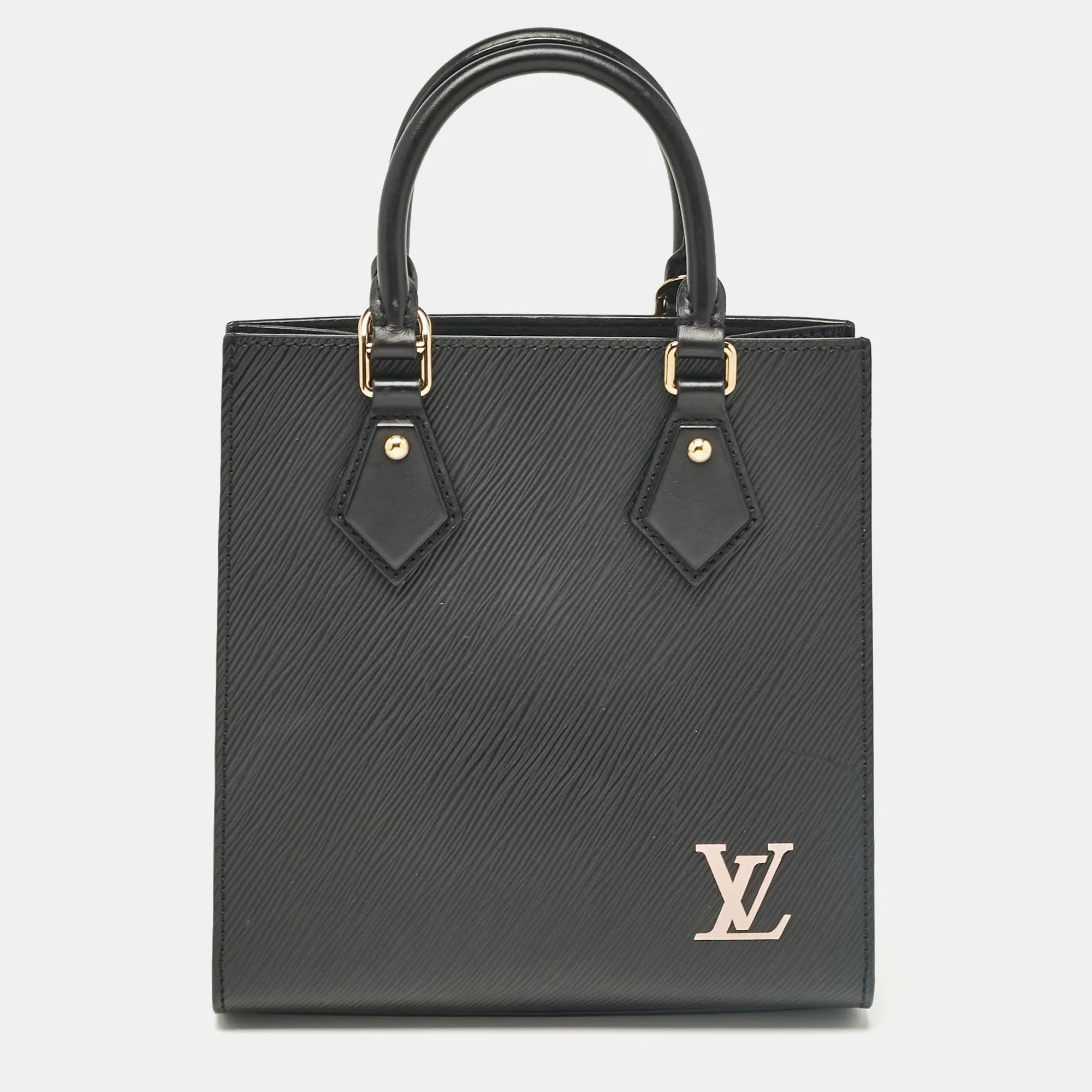 Black Epi Leather Sac Plat BB Bag