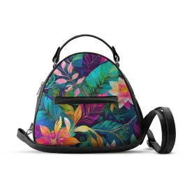Black Mini Voyage Backpack Floral