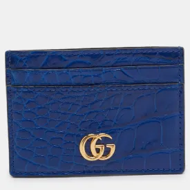 Blue Alligator GG Marmont Card Holder
