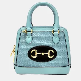 Blue Horsebit 1955 Mini Top Handle Bag