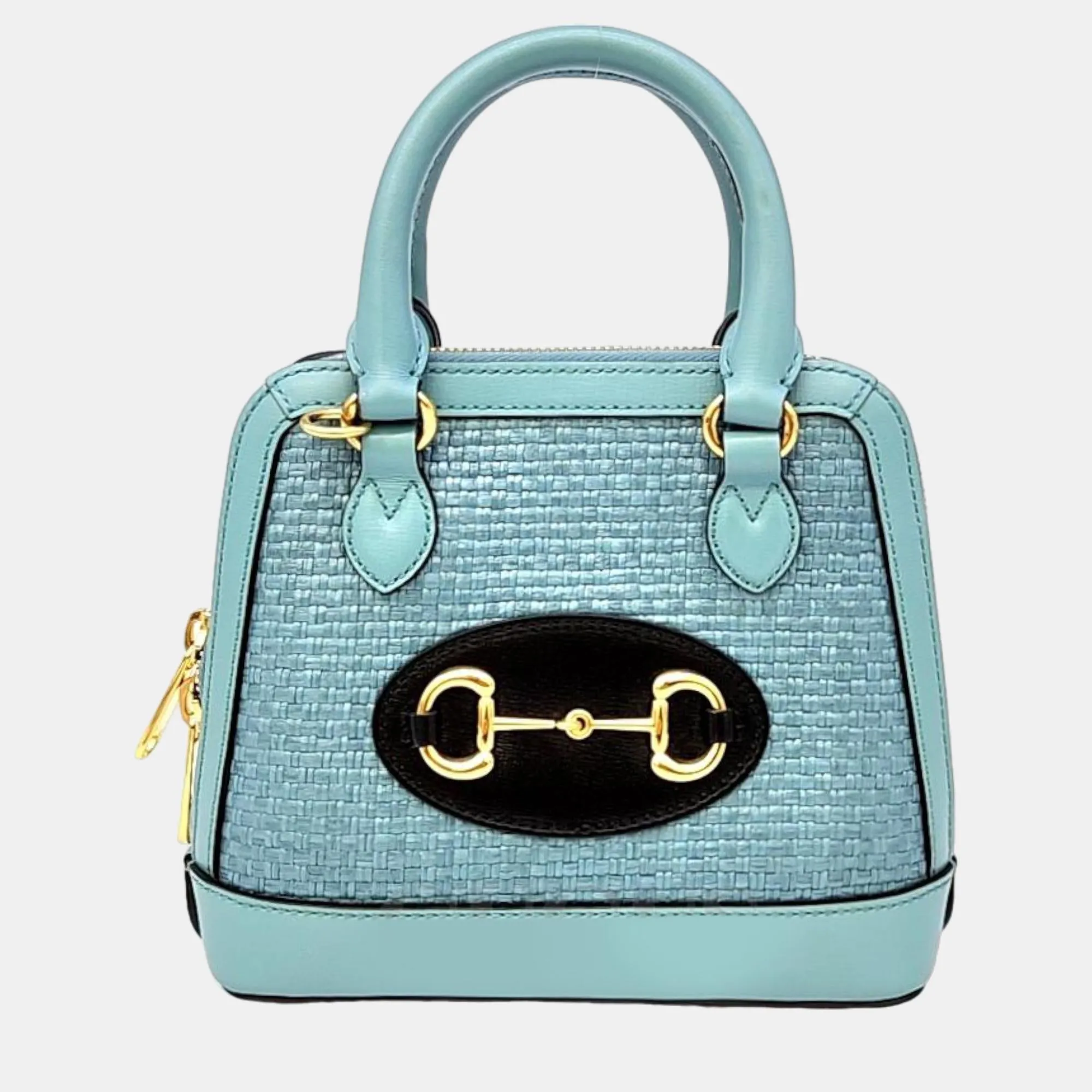 Blue Horsebit 1955 Mini Top Handle Bag