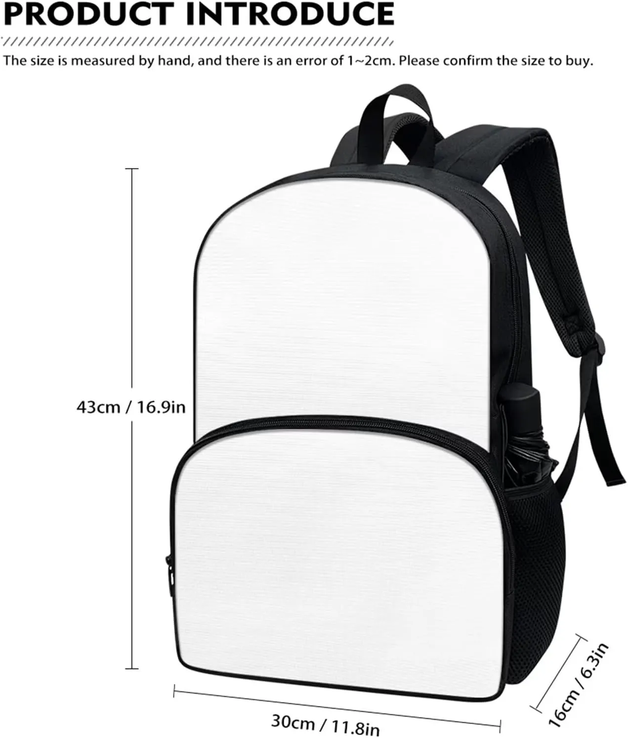 Boho Deer Print Backpack for Kids Portable Students Schoolbags Bookbags Large Capacity Laptop Daypack with Side Pockets