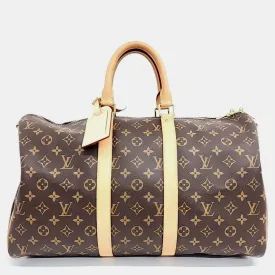 Brown Monogram Canvas Keepall 45 Duffel Bag