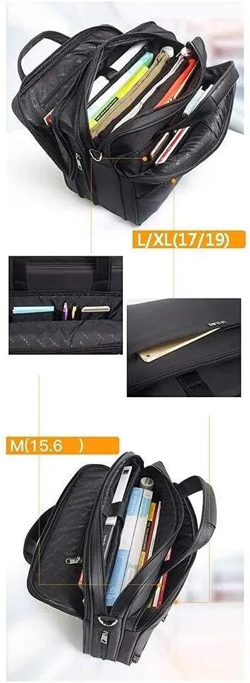 Business Document Bag with Laptop Compartment, Oxford Cloth Briefcase, Durable Laptop Travel Bag