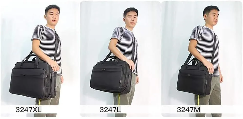 Business Document Bag with Laptop Compartment, Oxford Cloth Briefcase, Durable Laptop Travel Bag