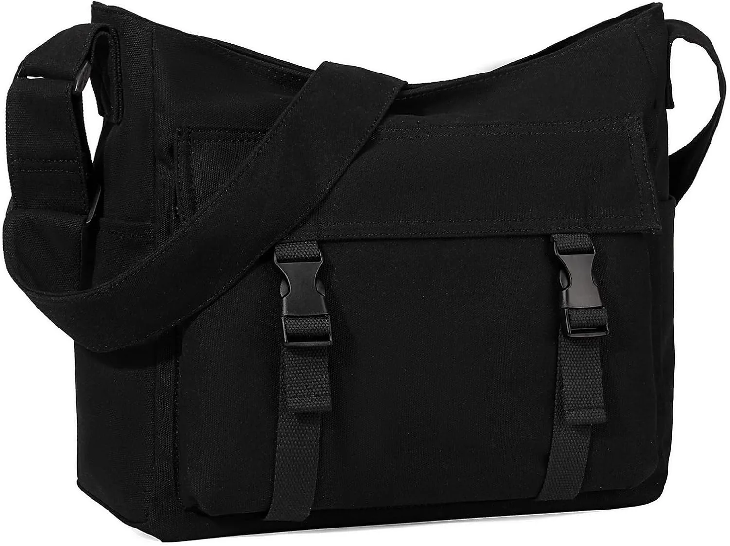 Canvas Messenger Bag,Lightweight Large Casual Crossbody Shoulder Hobo Bag for Women Men Work/Travel/College
