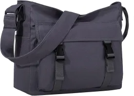 Canvas Messenger Bag,Lightweight Large Casual Crossbody Shoulder Hobo Bag for Women Men Work/Travel/College