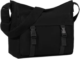 Canvas Messenger Bag,Lightweight Large Casual Crossbody Shoulder Hobo Bag for Women Men Work/Travel/College