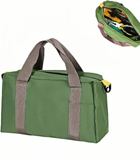 Canvas Wide Mouth Tool Bag, Large Capacity Tool Bags for Men, Portable Home Tool Organizer for Storage Handbag for Screwdrivers, Wrench, Plier, Nails, Pliers Repair Hand Tools (18 Inch)