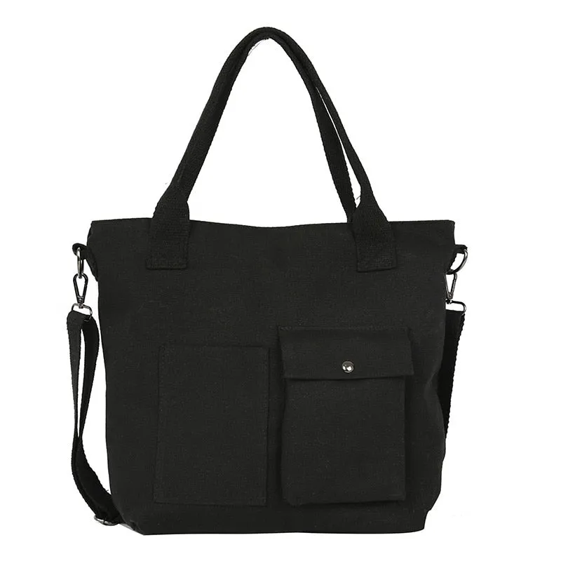 Casual Shoulder Bag Women Female Lrregular Crossbody Bag Korean Over Students Canvas Handbag Ladies Messenger Bag Large Capacity