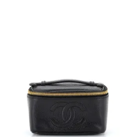 CHANEL Vintage Timeless Cosmetic Case Caviar Small