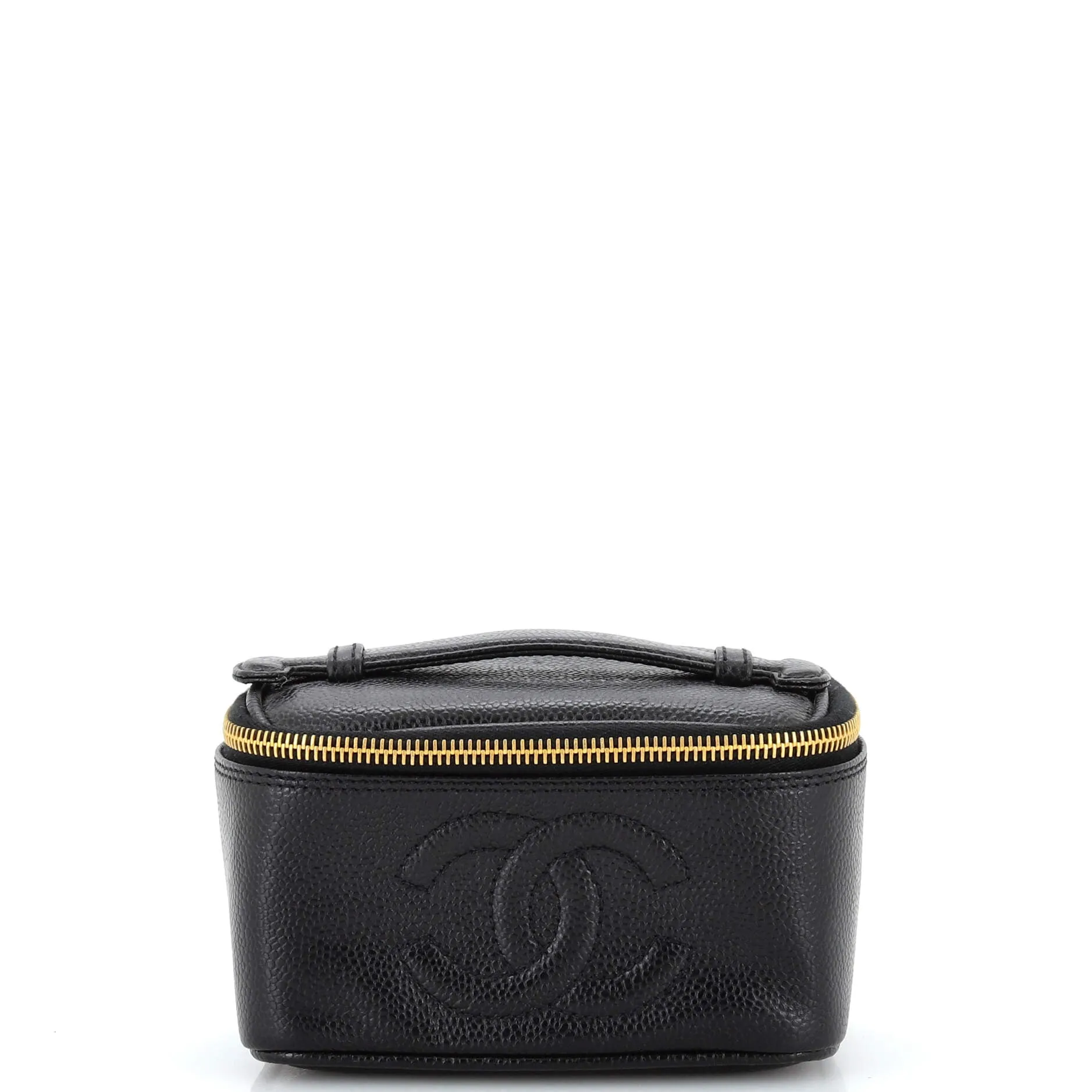 CHANEL Vintage Timeless Cosmetic Case Caviar Small