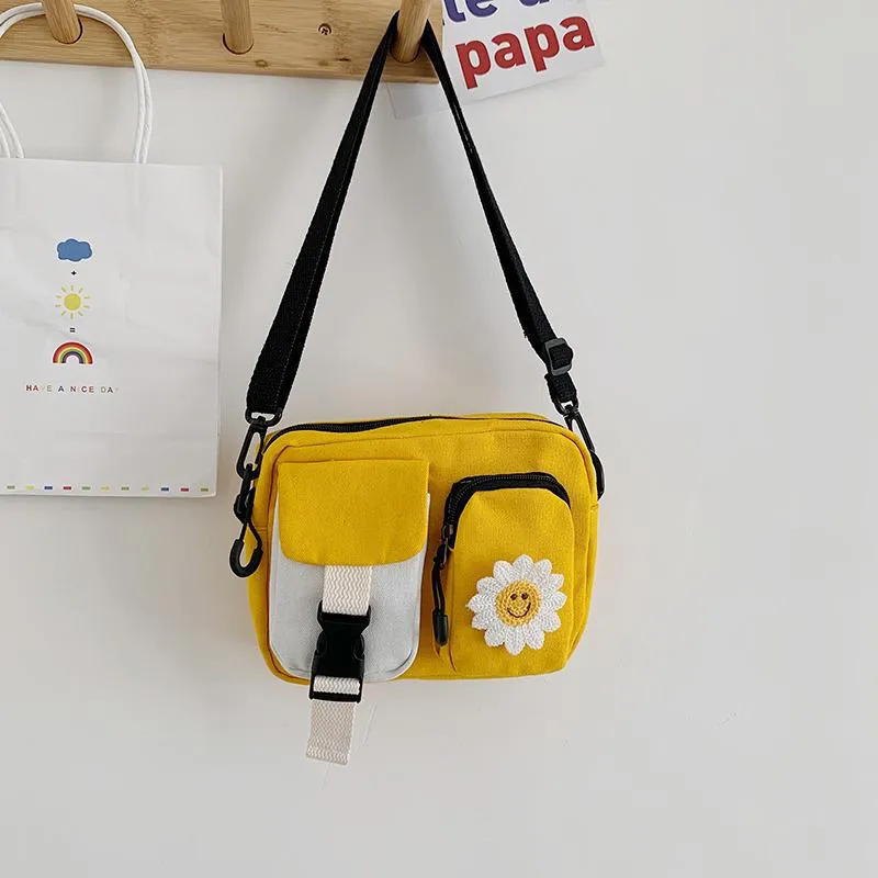 Christmas Gift Canvas Women's Shoulder Crossbody Bag Small Canvas Clutch Flap Fashion Korean Cloth Female Students Messenger Bags Handbags