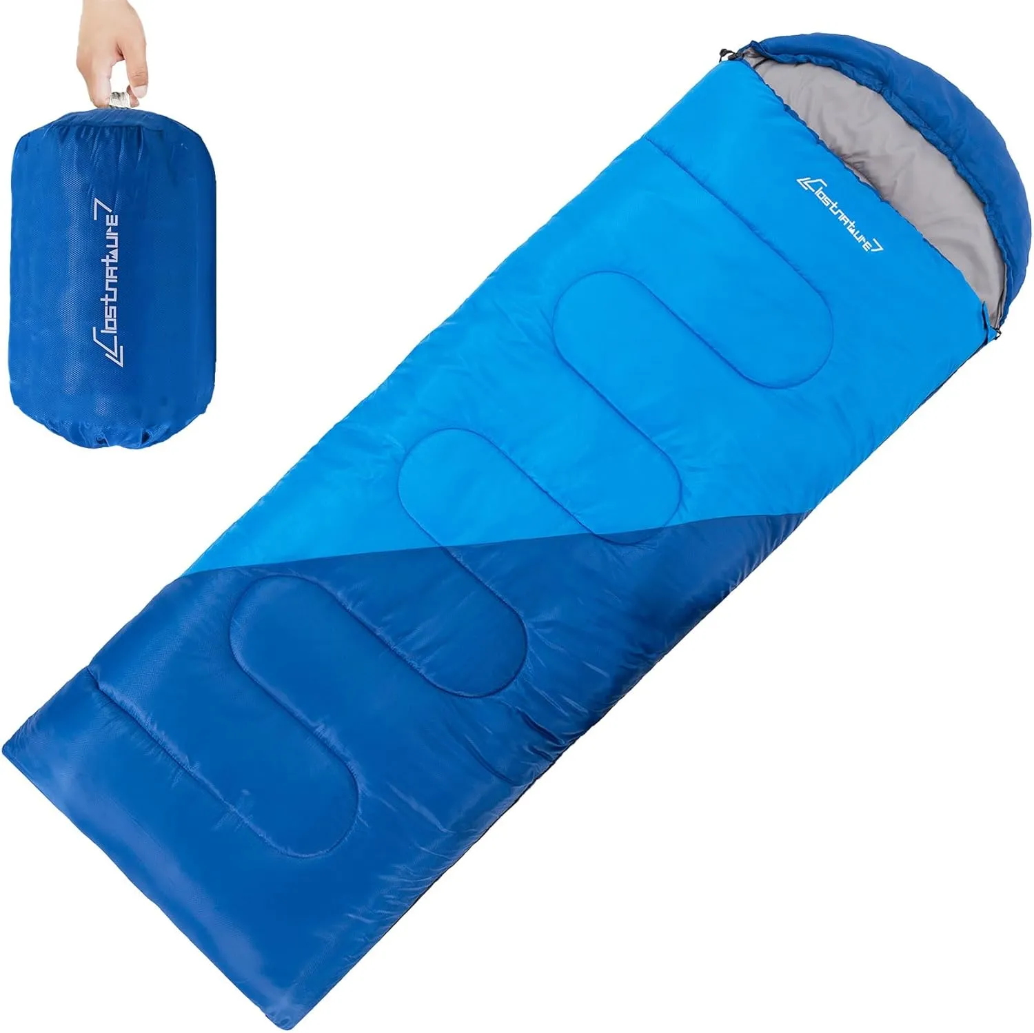 Clostnature Sleeping Bag for Adults and Kids - Lightweight Camping Sleeping Bag for Girls, Boys, Youths, Ultralight Backpacking Sleeping Bag for Cold Weather - Compression Sack Included(Left Zipper)