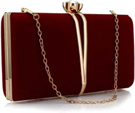 Clutch Bags for Women Vintage Evening HandBag Diamond Handbag Suede Velvet Purse With Detachable Chain Cocktail Purse