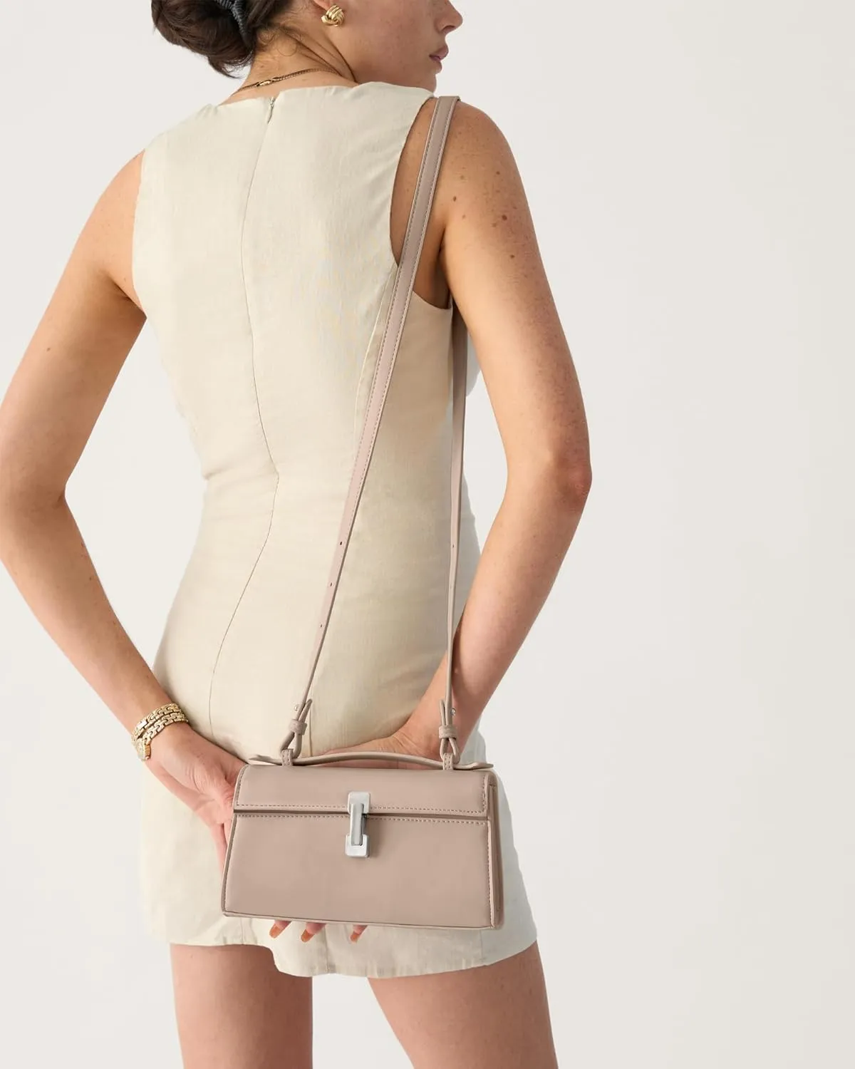 Clutch Purses for Women - Small Purse Top Handle - Evening Bag - Adjustable Crossbody Handbag - Trendy PU Leather