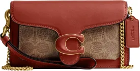 Coach Coated Canvas Signature Tabby Wristlet, Tan Rust, One Size