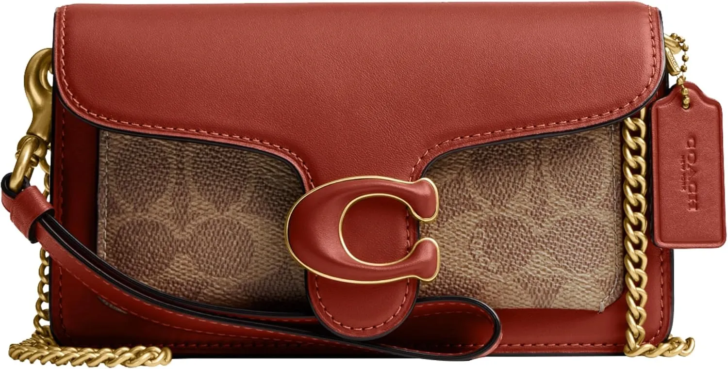 Coach Coated Canvas Signature Tabby Wristlet, Tan Rust, One Size